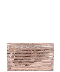 Stone Sudded Envelope Clutch Crossbody Bag EVXZ-0006 ROSE GOLD